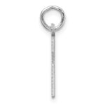 Sterling Silver/Rhodium-plated Elongated Number 26 Charm - Image 2