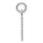 Sterling Silver/Rhodium-plated Elongated Number 38 Charm - Image 2