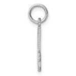 Sterling Silver/Rhodium-plated Elongated Number 84 Charm - Image 2