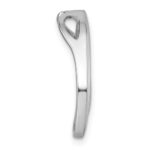 Sterling Silver Rhodium-plated Scratch Finish Fancy Abstract Chain Slide Pendant - Image 2