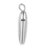 Sterling Silver Rhodium-plated Guardian Angel Ash Holder Heart Locket - Image 2