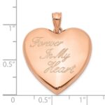 Sterling Silver Rose-tone Forever In My Heart Ash Holder Heart Locket - Image 6