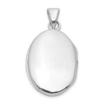 Sterling Silver Rhodium-plated Diamond Accent Filigree Oval 22mm Locket - Image 3
