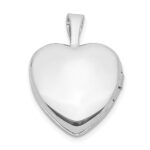 Sterling Silver Platinum-plated & Gold Tone Satin & D/C Cross Heart Locket - Image 3