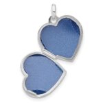 Sterling Silver Rhodium-plated Mom 15mm Heart Locket - Image 5