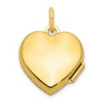 Sterling Silver Gold-tone Polished Filigree Design Heart Locket - Image 4