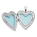 Sterling Silver RH-pl I LOVE YOU TO THE MOON AND.. 20mm Heart Locket - Image 4