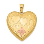 1/20 14K Gold Filled 4-Frame Enameled Heart Locket