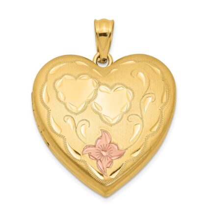 1/20 14K Gold Filled 4-Frame Enameled Heart Locket