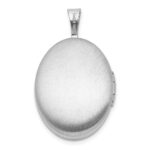 Sterling Silver Rhodium-plated Diamond 19mm Angel Oval Locket - Image 3