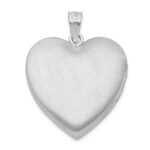 Sterling Silver Rhodium-plated 24mm Enameled Floral Border Heart Locket - Image 3