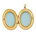 Sterling Silver Gold-Plated 26mm Satin & Enameled Floral Scroll Locket - Image 5