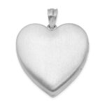 Sterling Silver Rhodium-plated 24mm D/C Heart Locket - Image 3