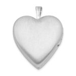 Sterling Silver Rhodium-plated 20mm D/C Grandma Heart Locket - Image 3