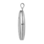 Sterling Silver Rhodium-plated & Diamond Footprints 34mm Oval Locket - Image 2