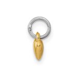 Sterling Silver Rhodium-plated w/Gold-plated Dia w/ Charm Heart Locket - Image 5