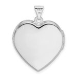 Sterling Silver Rhodium & Gold-plated 21mm I Love You Heart Locket - Image 3