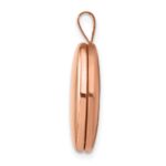Sterling Silver Rose Gold-plated 20mm Polished Oval Locket - Image 2