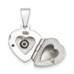 Sterling Silver CZ Heart Locket - Image 4