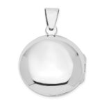 Sterling Silver Textured Border Circle Locket - Image 3