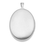 Sterling Silver Rhod-pltd 20mm LOVE TO THE MOON Diamond Oval Locket - Image 3