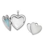 Sterling Silver Rhodium-plated 24mm D/C Footprints Ash Holder Heart Locket - Image 4