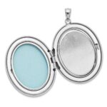 Sterling Silver Rhodium-plated Diamond Star Ash Holder Oval Locket - Image 4