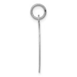 Sterling Silver Rhodium-plated Engraveable Girl Disc Charm - Image 2