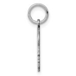 Sterl Silver Rh-plt Engraveable Boy Polished Front/Satin Back Disc Charm - Image 2