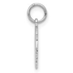 Sterl Silver Rh-plt Engraveable Girl Polished Front/Satin Back Disc Charm - Image 2