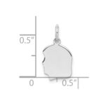 Sterling Silver Rh-plt Engraveable Girl Disc Charm Polish on Front/Back - Image 3