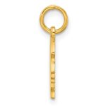 Sterling Silver GP Engraveable Girl Polished Disc Charm - Image 2