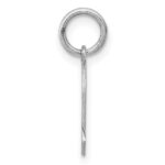 Sterl Silver Rh-plt Engraveable Boy Polished Front/Satin Back Disc Charm - Image 2