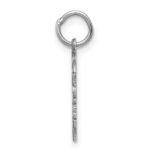 Sterl Silver Rh-plt Engraveable Girl Polished Front/Satin Back Disc Charm - Image 2