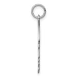 Sterling Silver Rhod-plate Eng. Boy Polish Front/Satin Back Disc Charm - Image 2