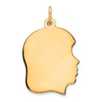 Sterling Silver GP Engraveable Girl Polished Disc Charm