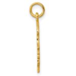 Sterling Silver GP Engraveable Girl Polished Disc Charm - Image 2