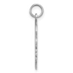 Sterling Silver Rhod-plate Eng. Girl Polished Front/Satin Back Disc Charm - Image 2