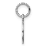 SS Rh-plt Engraveable Round Polished Front/Satin Back Disc Charm - Image 2