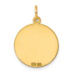 Sterling Silver GP Engraveable Round Polished Disc Charm - Image 4