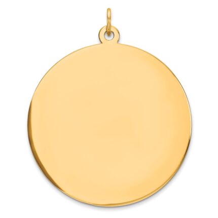 Sterling Silver GP Engraveable Round Polished Disc Charm