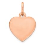 Sterling Silver RG Plated Engraveable Heart Polished Disc Charm