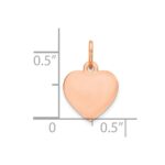 Sterling Silver RG Plated Engraveable Heart Polished Front/Satin Back Disc - Image 2