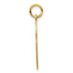 Sterling Silver GP Engraveable Heart Polished Disc Charm - Image 2