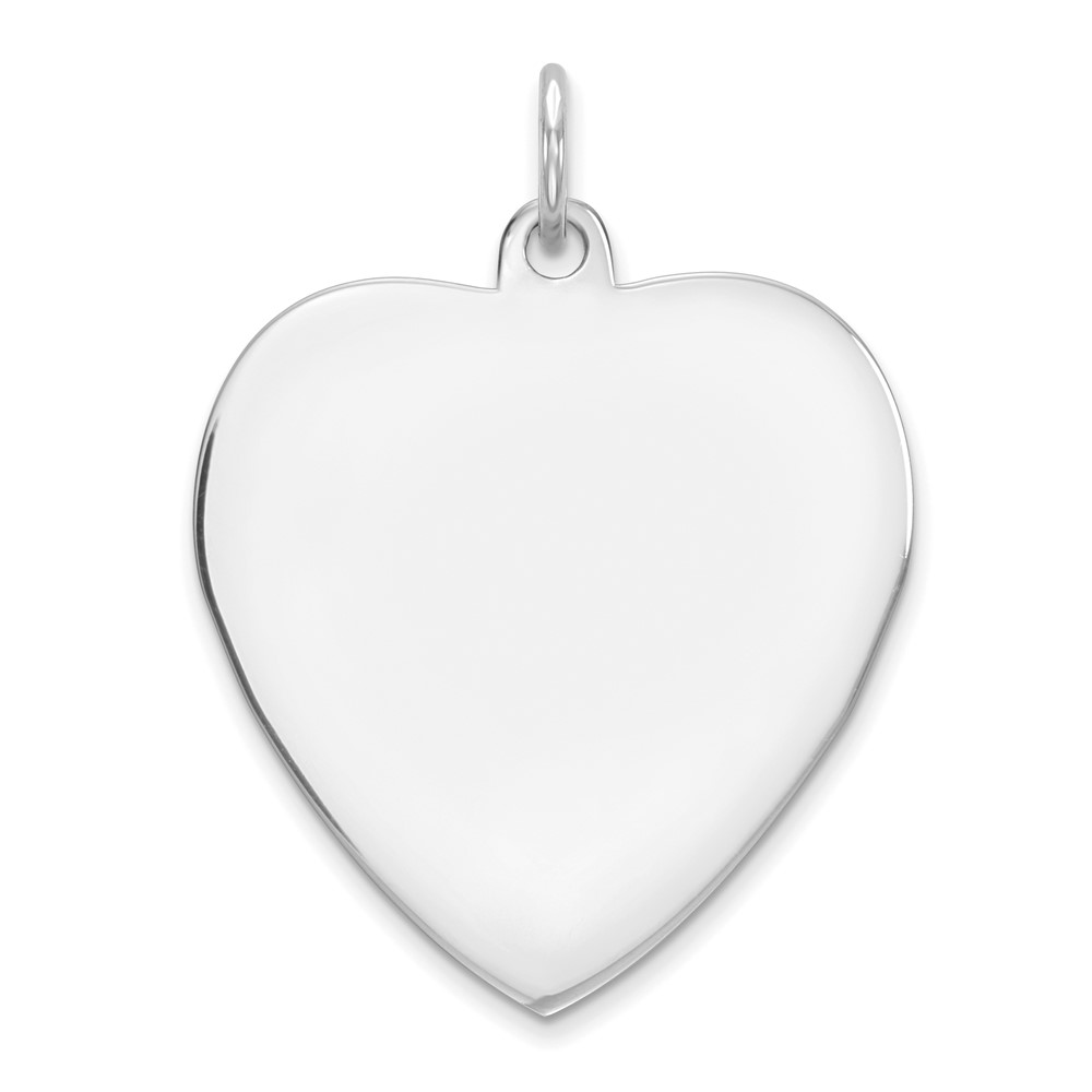 QM393-1.jpg Sterling Silver Rh-plt Engraveable Heart Polished Front/Back Disc Charm - Image 1