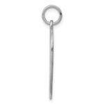 Sterling Silver RG Plated Eng. Heart Polish Front/Satin Back Disc Charm - Image 2