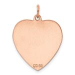 Sterling Silver RG Plated Engraveable Heart Polished Front/Satin Back Disc - Image 4
