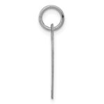 SS Rh-plt Engraveable Heart Polished Front/Satin Back Disc Charm - Image 2