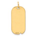 Sterling Silver GP Engraveable Dog Tag Polished Disc Charm - Image 4