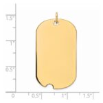 Sterling Silver GP Engraveable Dog Tag Polished Disc Charm - Image 3